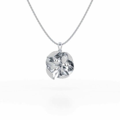 Gleaming Lumiere Silver Pendant - White Gold - Image 1