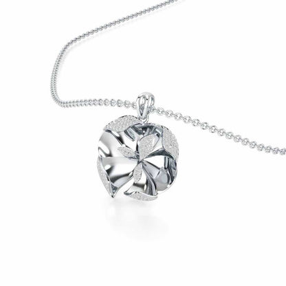 Gleaming Lumiere Silver Pendant - White Gold - Image 2