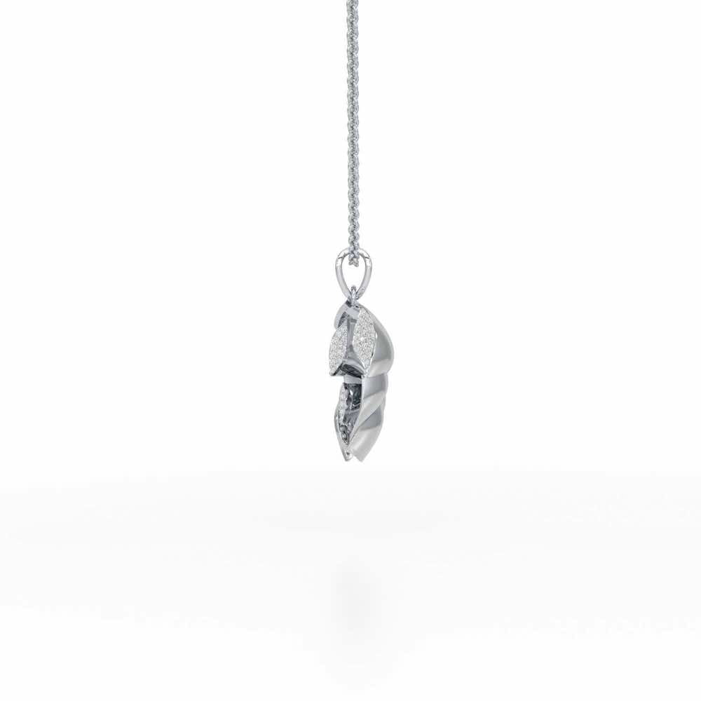 Gleaming Lumiere Silver Pendant - White Gold - Image 4