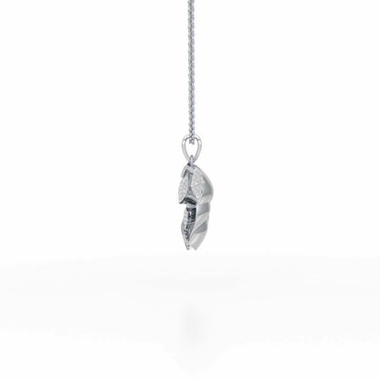 Gleaming Lumiere Silver Pendant - White Gold - Image 4