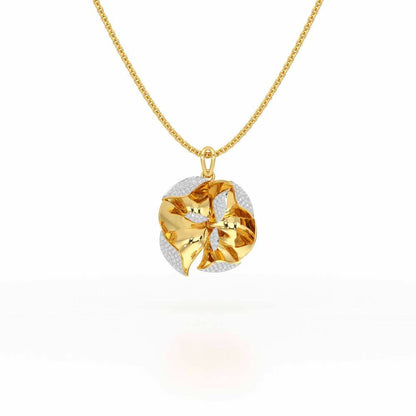Gleaming Lumiere Silver Pendant - Yellow Gold - Image 1