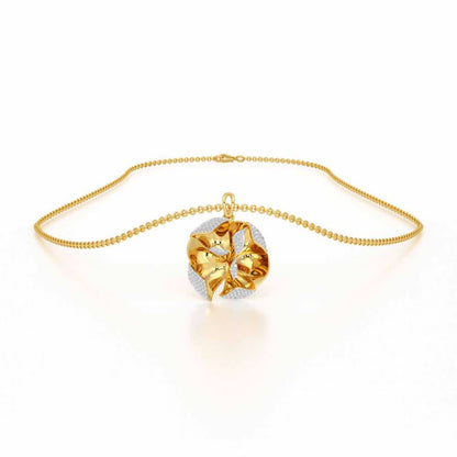 Gleaming Lumiere Silver Pendant - Yellow Gold - Image 3