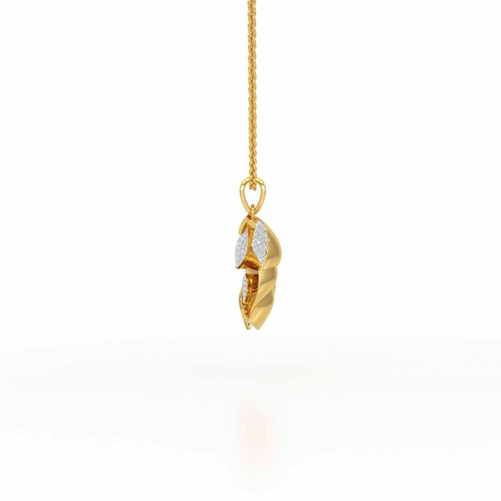 Gleaming Lumiere Silver Pendant - Yellow Gold - Image 4
