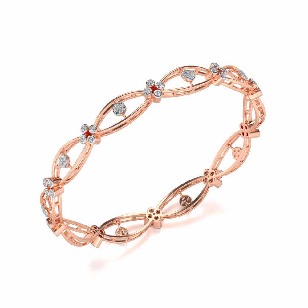 Glimmer Wave Silver Bangles