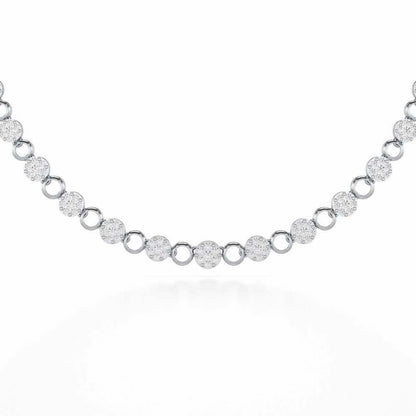 Glimmering Grace Silver Necklace - White Gold - Image 1