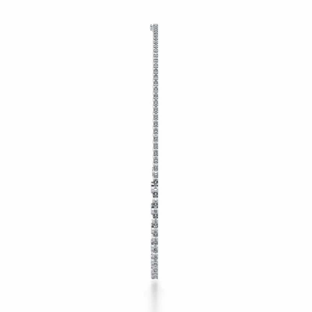 Glimmering Grace Silver Necklace - White Gold - Image 4