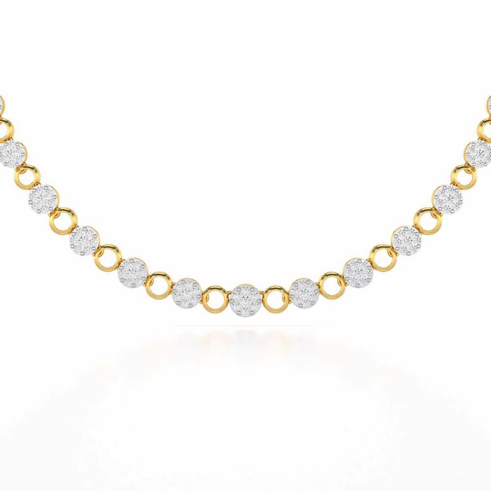 Glimmering Grace Silver Necklace - Yellow Gold - Image 1