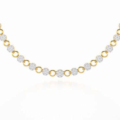 Glimmering Grace Silver Necklace - Yellow Gold - Image 1