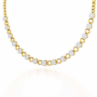 Glimmering Grace Silver Necklace - Yellow Gold - Image 2