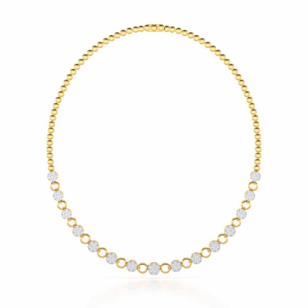 Glimmering Grace Silver Necklace - Yellow Gold - Image 3
