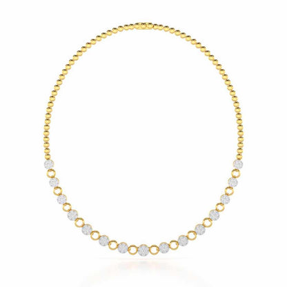 Glimmering Grace Silver Necklace - Yellow Gold - Image 3