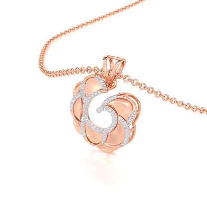 Glimmering Radiance Silver Pendant - Rose Gold - Image 2