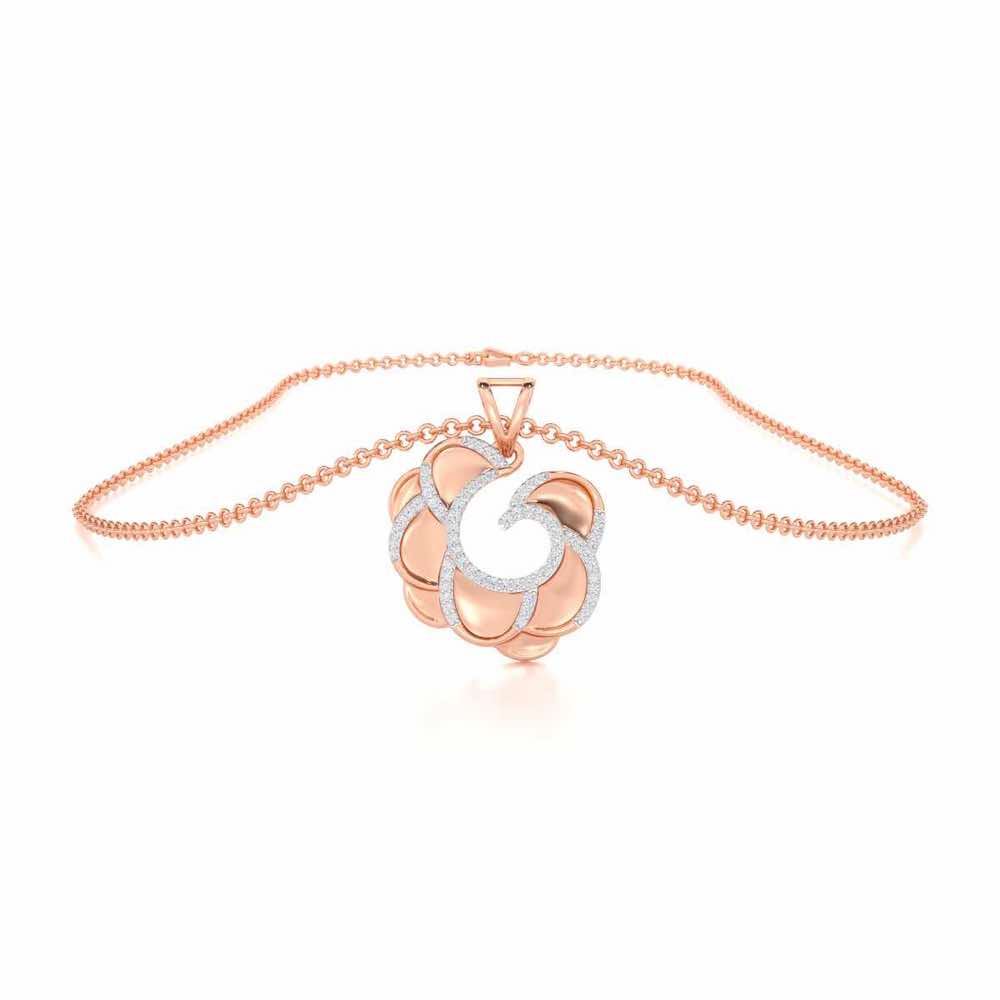 Glimmering Radiance Silver Pendant - Rose Gold - Image 3