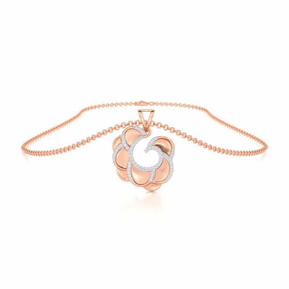 Glimmering Radiance Silver Pendant - Rose Gold - Image 3