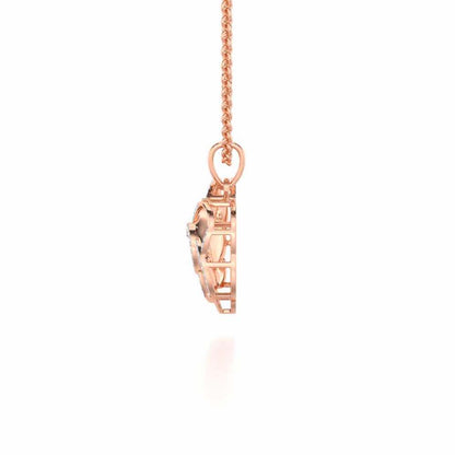 Glimmering Radiance Silver Pendant - Rose Gold - Image 4