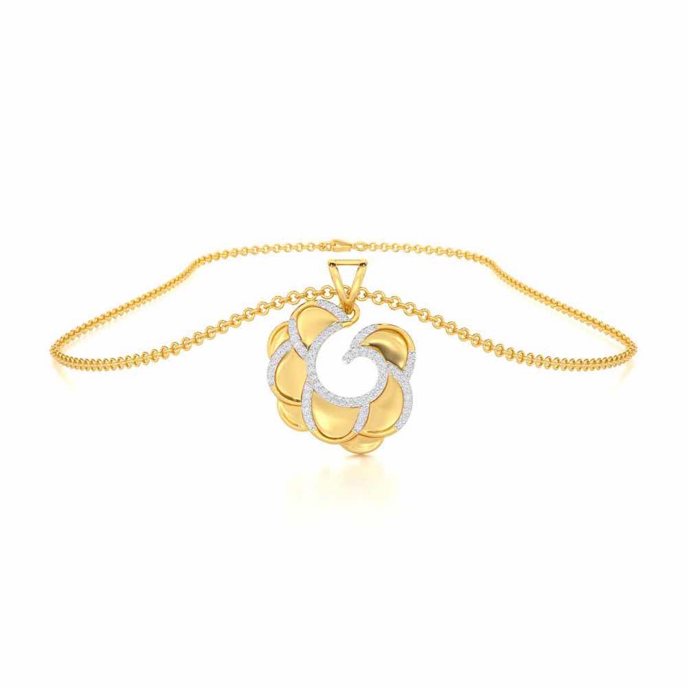 Glimmering Radiance Silver Pendant - Yellow Gold - Image 3