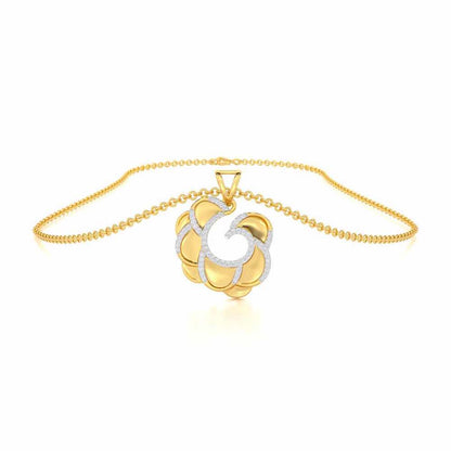 Glimmering Radiance Silver Pendant - Yellow Gold - Image 3