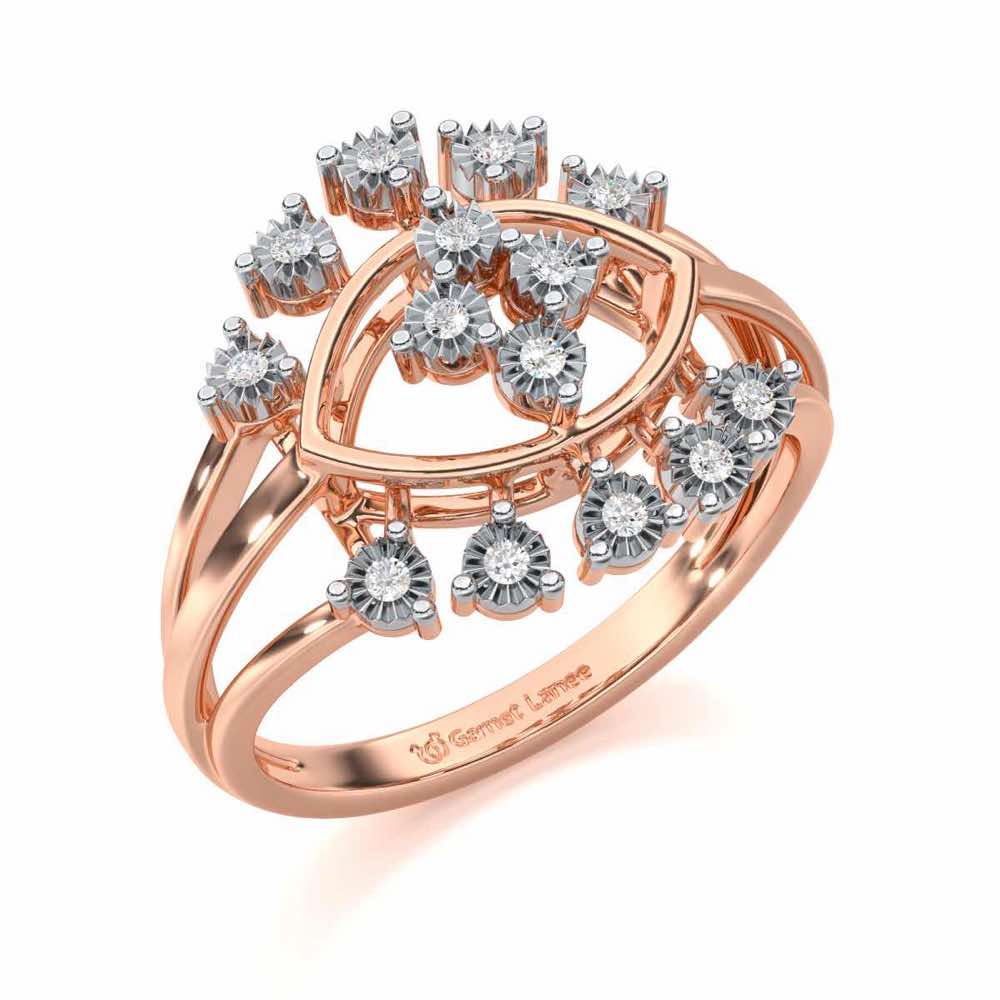 Glinting one Silver Ring - Rose Gold - Image 1