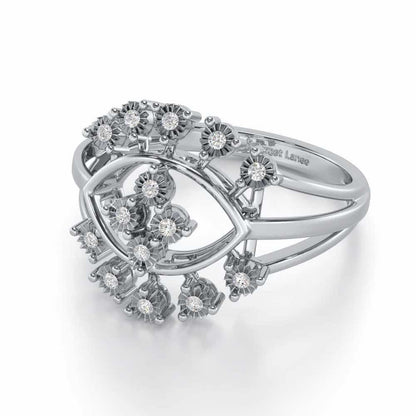 Glinting one Silver Ring - White Gold - Image 2