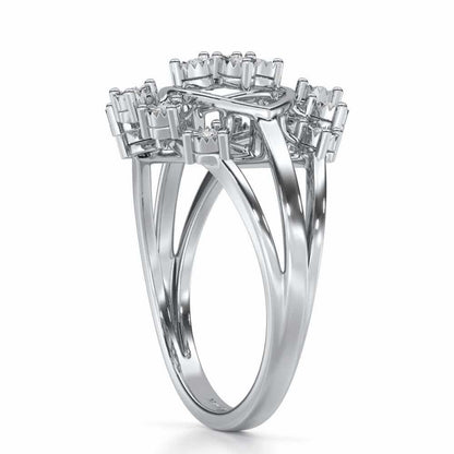 Glinting one Silver Ring - White Gold - Image 3