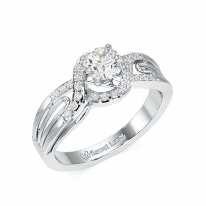 Glistening Glow Solitaire Ring - White Gold - Image 1