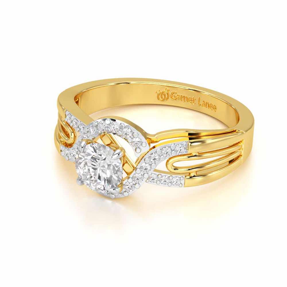 Glistening Glow Solitaire Ring - Yellow Gold - Image 2