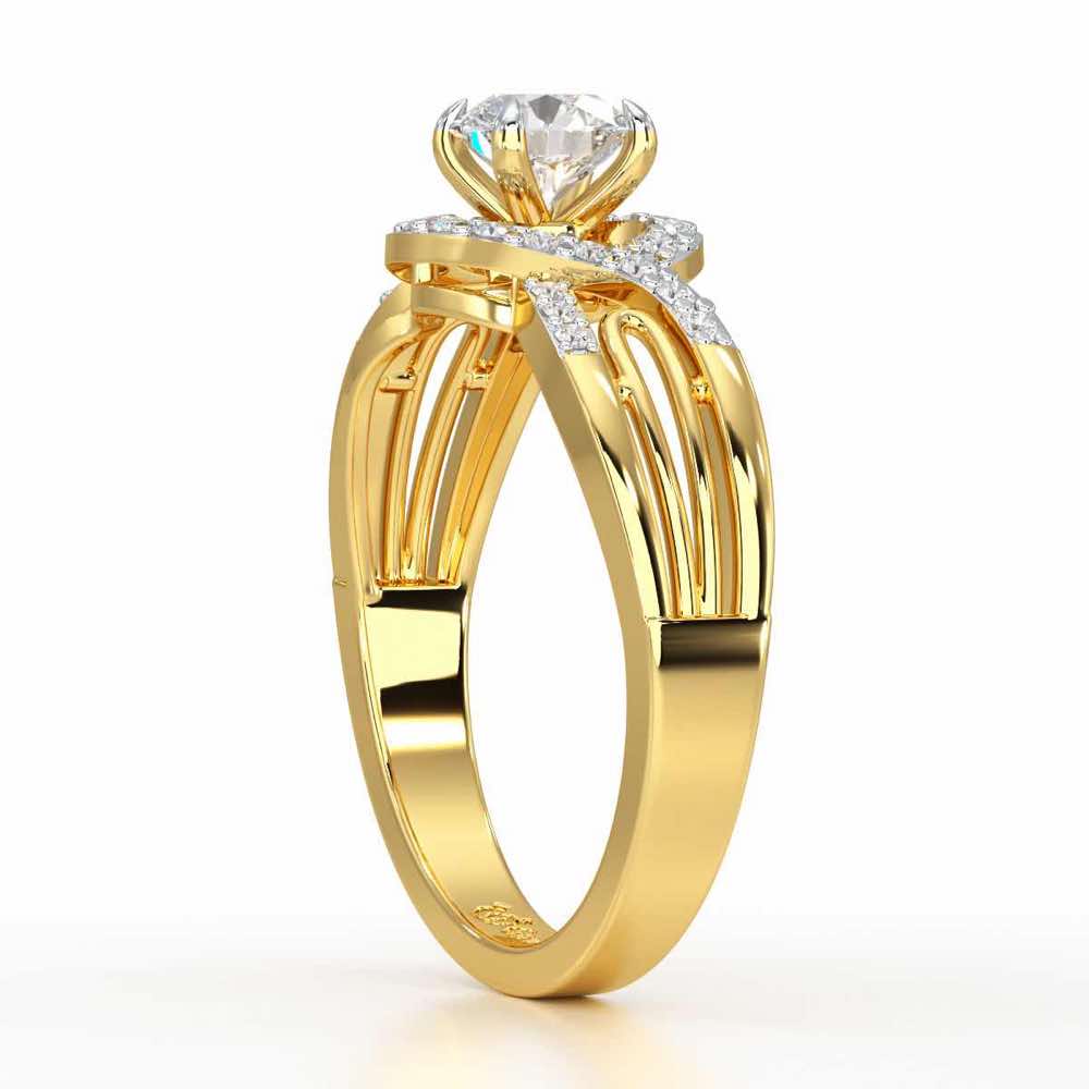 Glistening Glow Solitaire Ring - Yellow Gold - Image 3