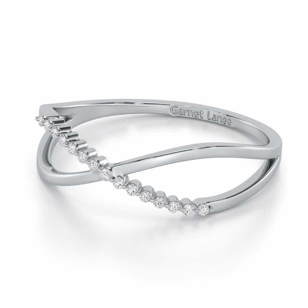 Glistening Grace Silver Ring - White Gold - Image 2