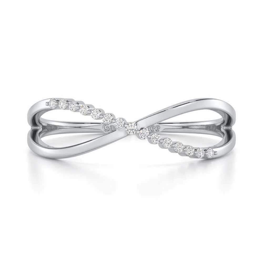 Glistening Grace Silver Ring - White Gold - Image 4