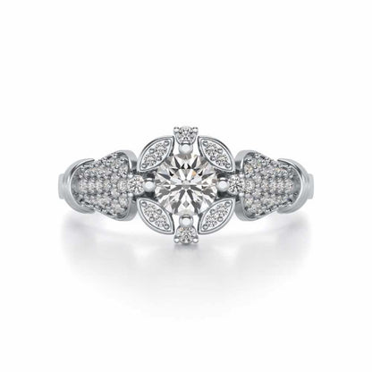 Glitter away Solitaire Silver Ring - White Gold - Image 4