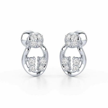 Glittering Gizmos Silver Earrings - White Gold - Image 1