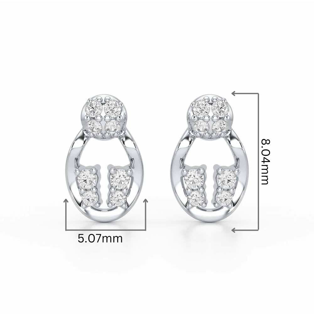 Glittering Gizmos Silver Earrings - White Gold - Image 2