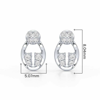 Glittering Gizmos Silver Earrings - White Gold - Image 2