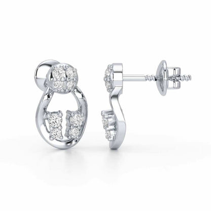 Glittering Gizmos Silver Earrings - White Gold - Image 4