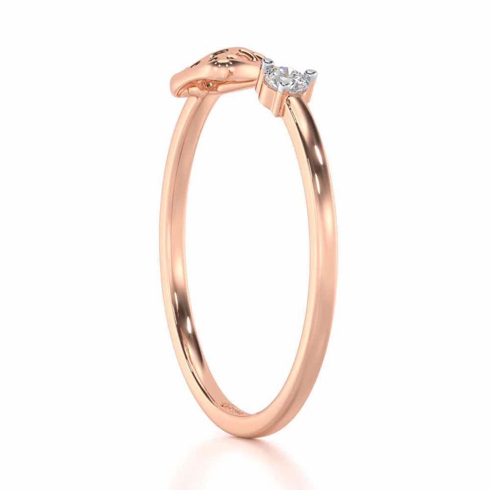 Glittering Grace Silver Ring - Rose Gold - Image 3