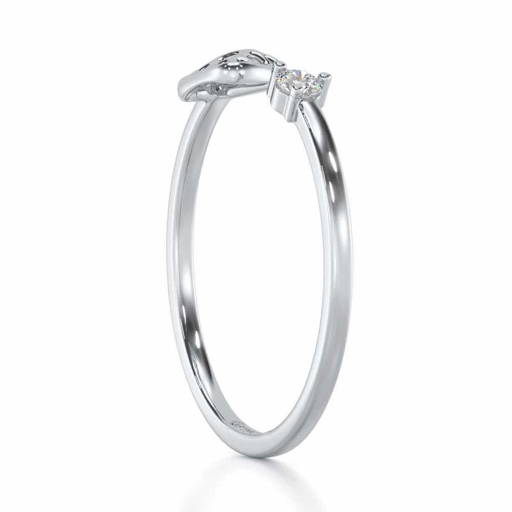 Glittering Grace Silver Ring - White Gold - Image 3