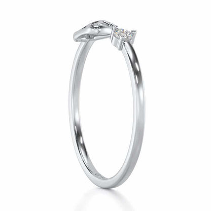 Glittering Grace Silver Ring - White Gold - Image 3