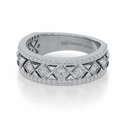 Glitz Bash Silver Band Ring - White Gold - Image 2