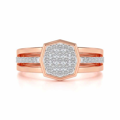 Gloaming Silver Ring For Men - Rose Gold - Image 4