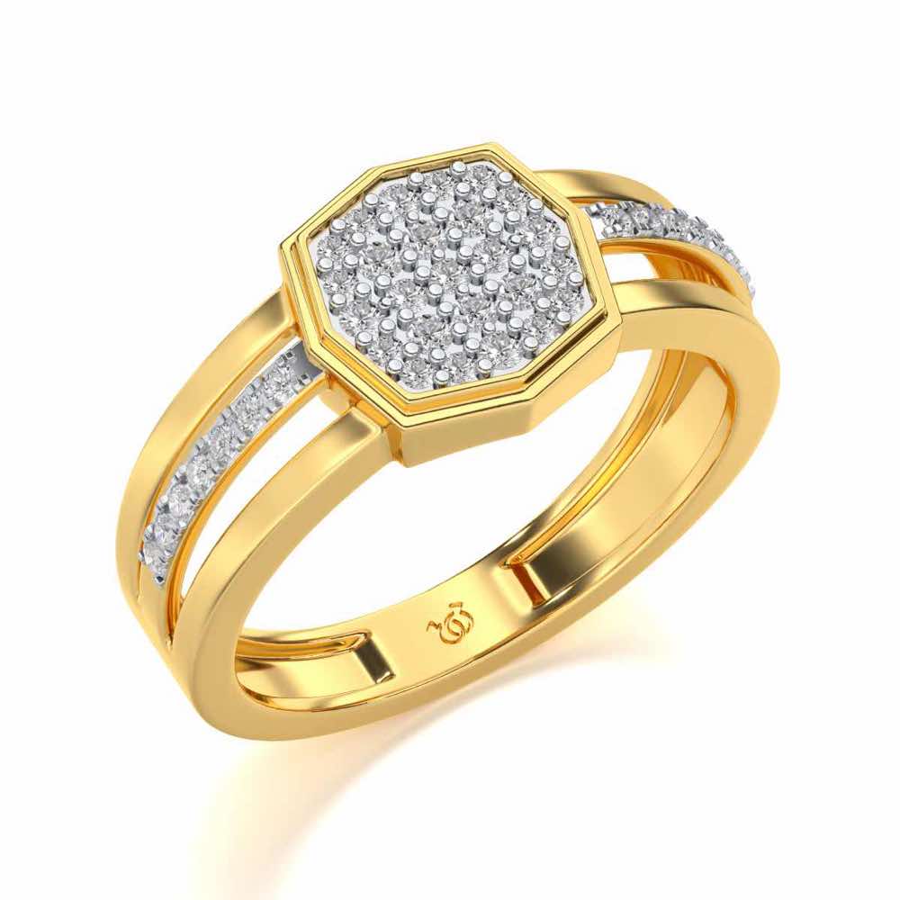 Gloaming Silver Ring For Men - Yellow Gold - Image 1