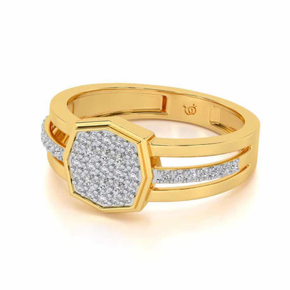 Gloaming Silver Ring For Men - Yellow Gold - Image 2