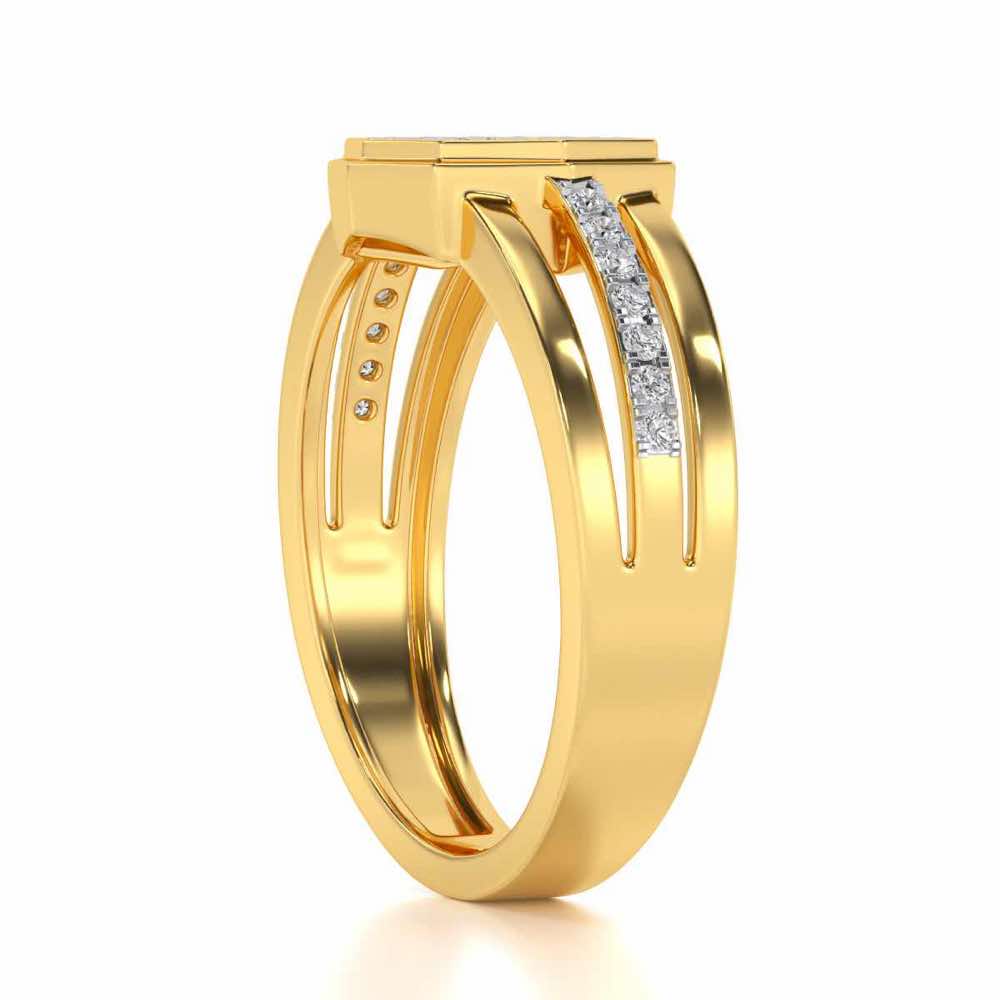 Gloaming Silver Ring For Men - Yellow Gold - Image 3