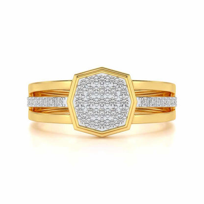 Gloaming Silver Ring For Men - Yellow Gold - Image 4
