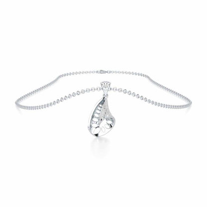 Glory Grace Silver Pendant - White Gold - Image 3