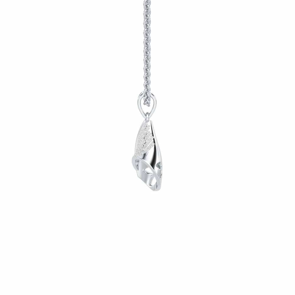 Glory Grace Silver Pendant - White Gold - Image 4