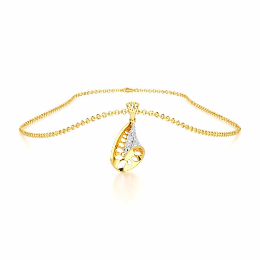 Glory Grace Silver Pendant - Yellow Gold - Image 3