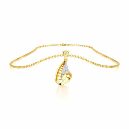 Glory Grace Silver Pendant - Yellow Gold - Image 3