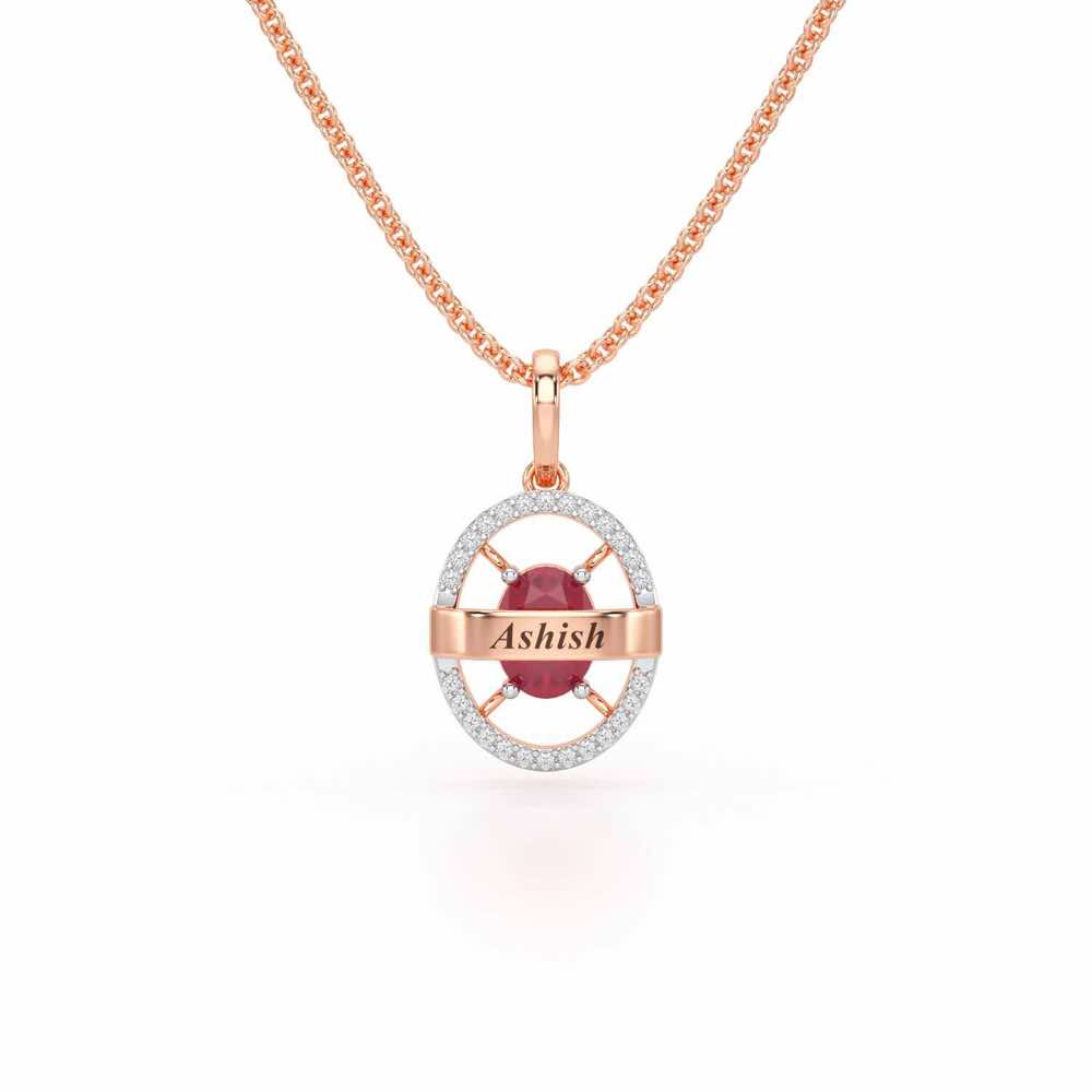 Glow Board Silver Pendant - Rose Gold - Image 1