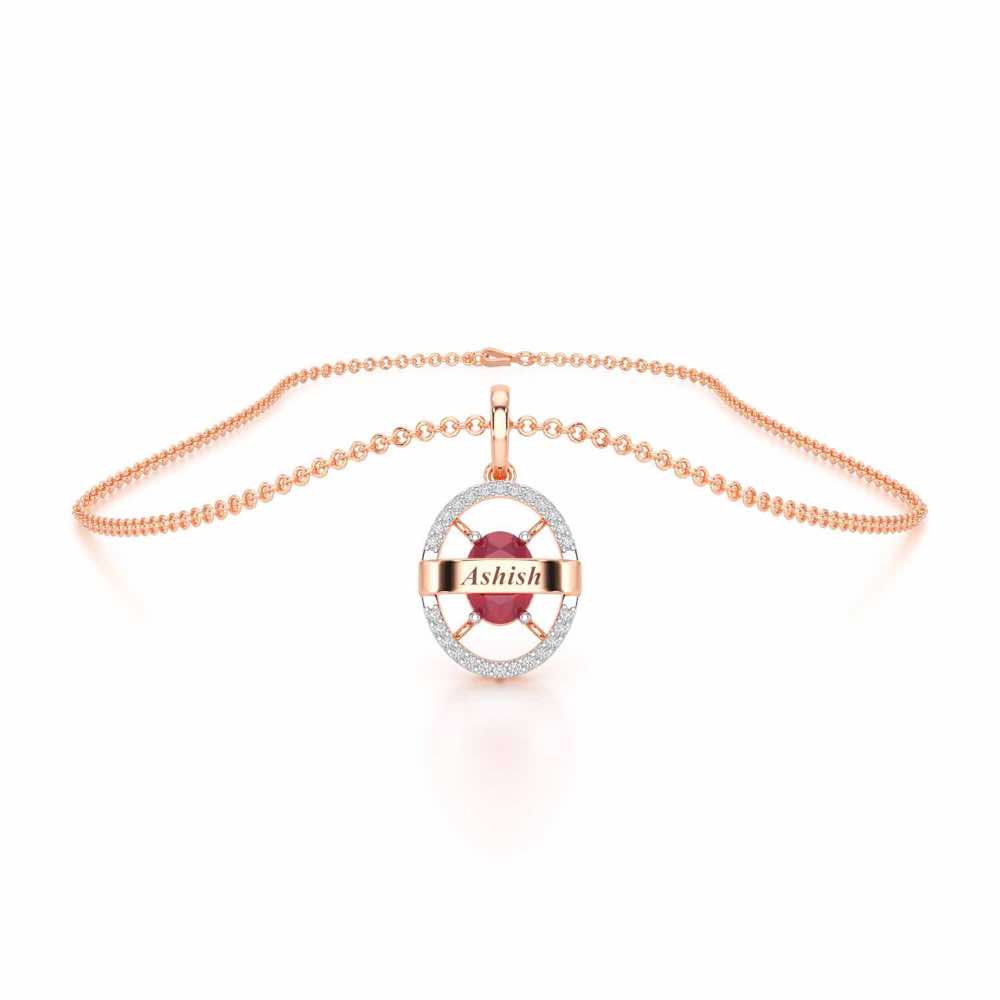 Glow Board Silver Pendant - Rose Gold - Image 3