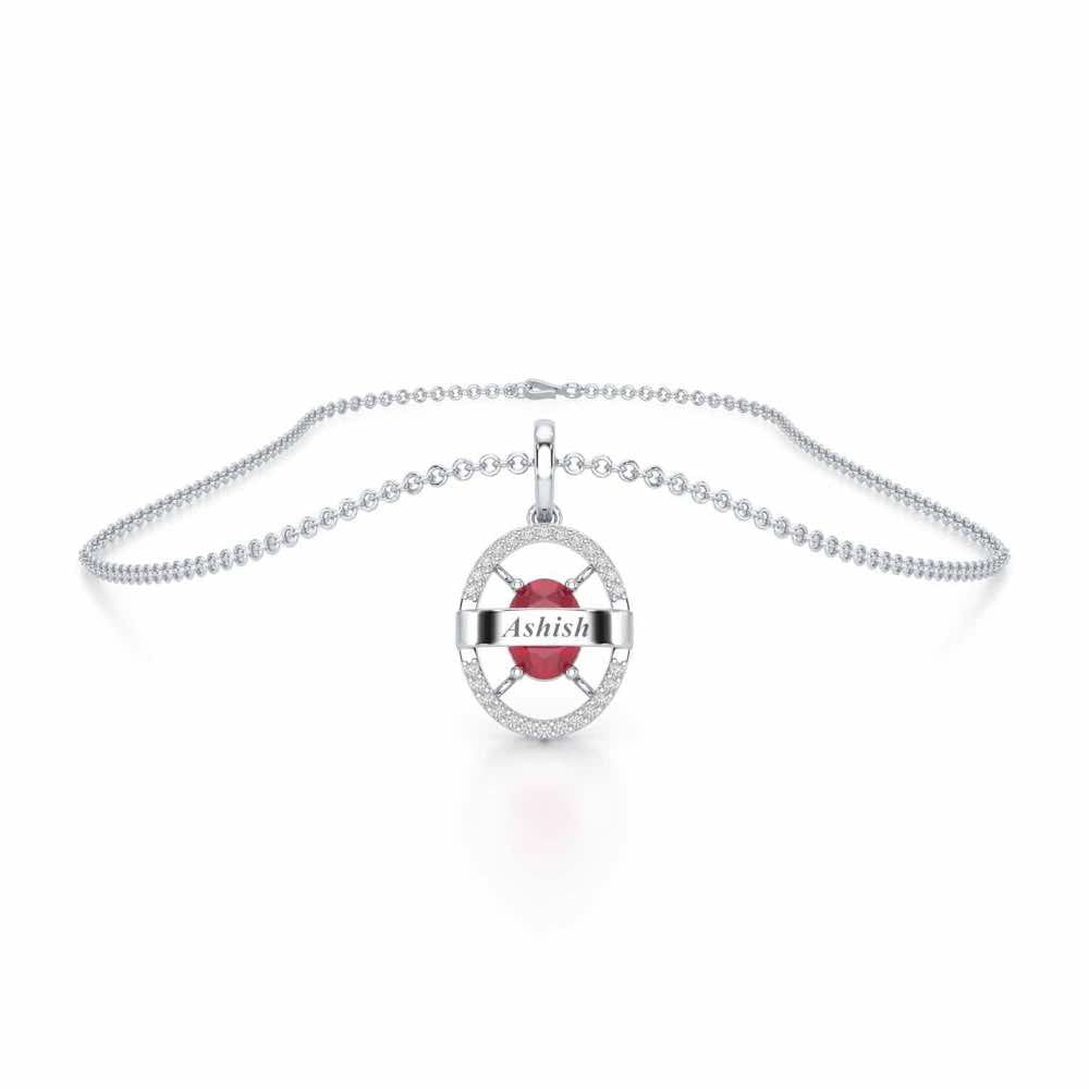 Glow Board Silver Pendant - White Gold - Image 3